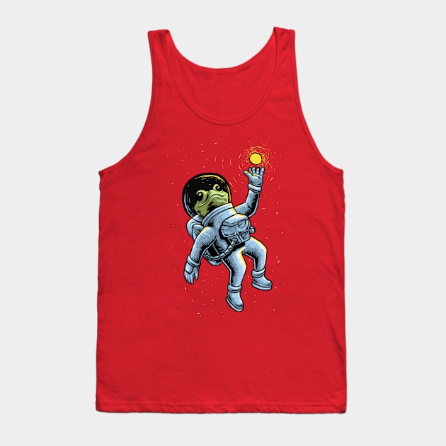 frog head astronaut Tank Top by Mako Design 